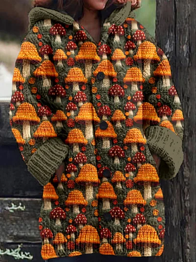 New Christmas Abstract Printed Casual Cloak Coat Twins111001Lyjmulticolor - Shop at LoveMi