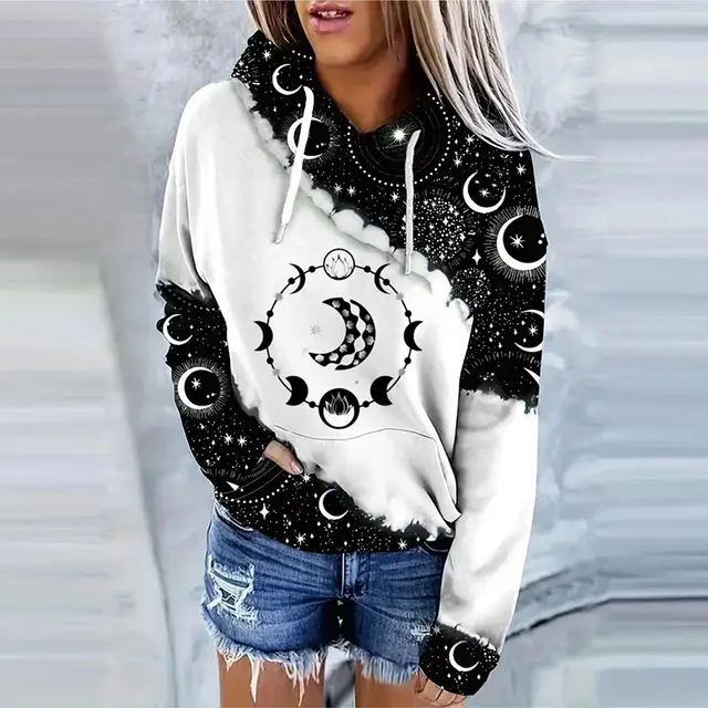 Digital Printing Stylish Fashion Ladies Hoodie Sweater Figure 2 - Shop at LoveMi