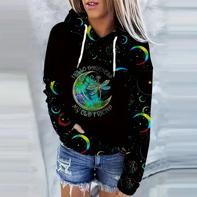 Digital Printing Stylish Fashion Ladies Hoodie Sweater Figure 5 - Shop at LoveMi