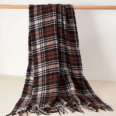 New Complex Plaid Scarf Thickened Autumn And Winter Soft Scarf 1Style - Shop at LoveMi