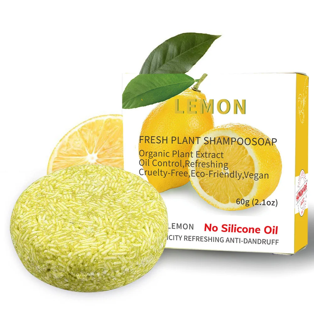 Oil Control Decontamination Organic Shampoo Soap - Lemon