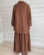 Iq150 Brown Skirt Suit