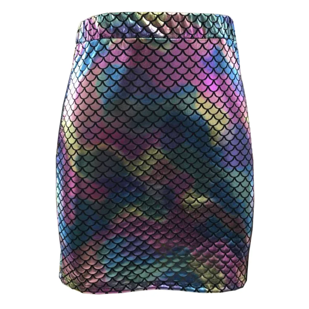 Fashion Mermaid Scale Short Skirt Elastic Hip Skirt - Shop at LoveMi