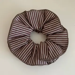 Cloth Striped Blue Striped Hair Band - Coffee Color With Stripes