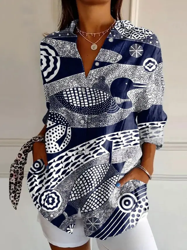 Women's Long Shirt Half Sleeve Floral Print Ld3655Mc - Shop at LoveMi