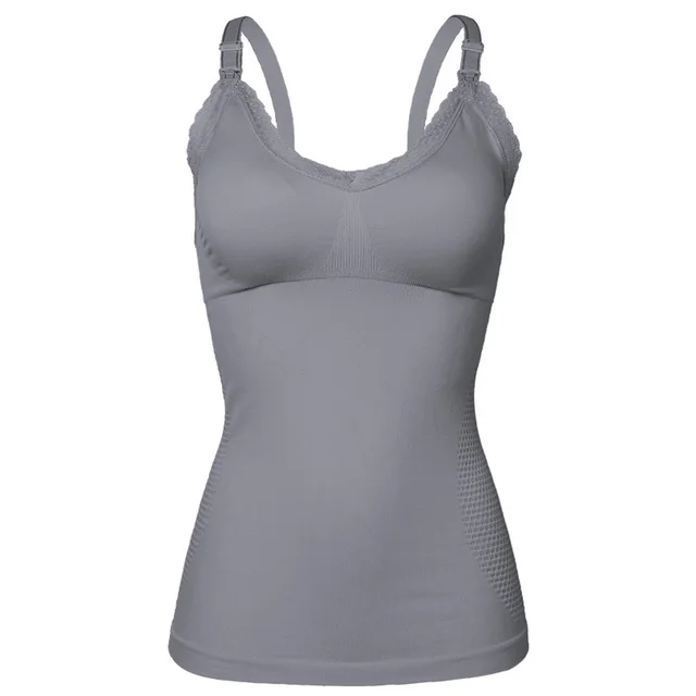 Long Strap Lace Maternity Breastfeeding Vest Wear free Bra Gray - Shop at LoveMi