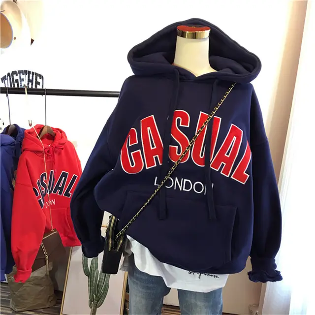 Women's Autumn And Winter Korean Style Students' Loose fitting Coat Dark Blue - Shop at LoveMi