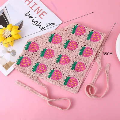 All matching Triangular Binder Knitted Hair Band 3 Strawberry Style - Shop at LoveMi