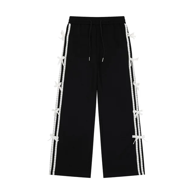 Fashion Pure Cotton Casual Sweatpants Men And Women Black - Shop at LoveMi