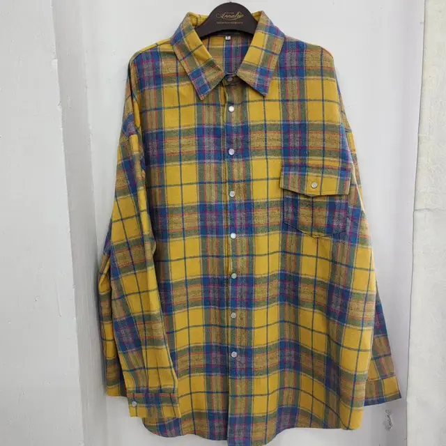 Retro Style Versatile Loose Plaid Long Sleeve Shirt Sunflower Color - Shop at LoveMi