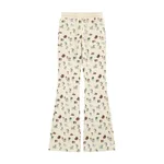 Elastic Waist Printed Sweatpants Sports Loose - Apricot