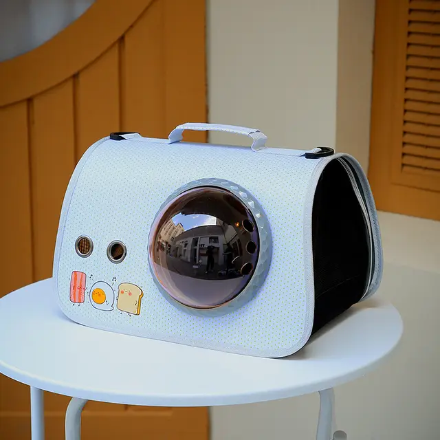 Outing Carry Bag Portable Pet Bag Transparent Cat Cage Rhubarb Pie - Shop at LoveMi