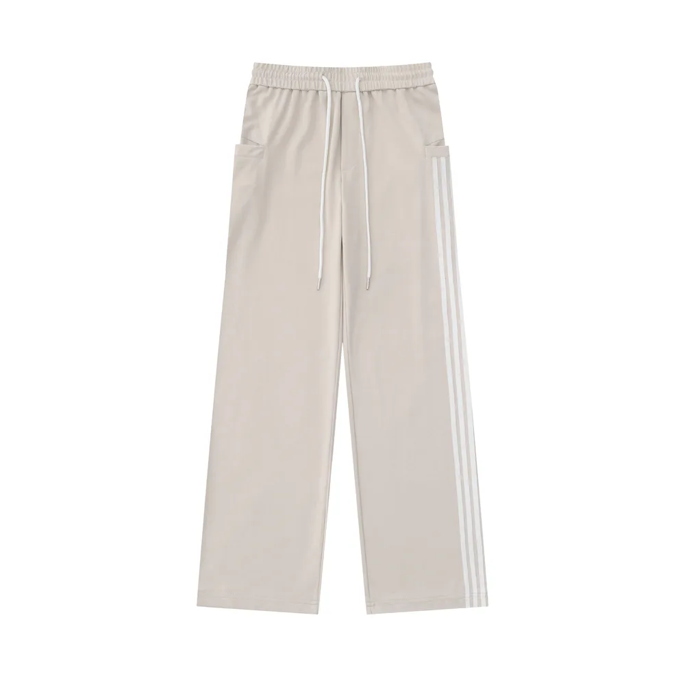 Retro Micro elastic Gray Sweatpants Women Apricot - Shop at LoveMi