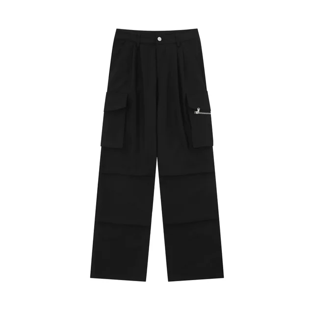 Retro Black Straight Overalls For Women Black - Shop at LoveMi