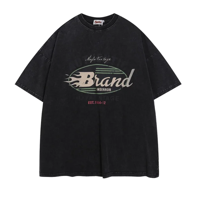 Original American Retro Washed Distressed Short Sleeve Black - Shop at LoveMi