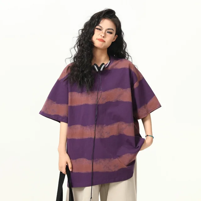 Original American Vintage Stripe Inkjet Short Sleeve Black - Shop at LoveMi