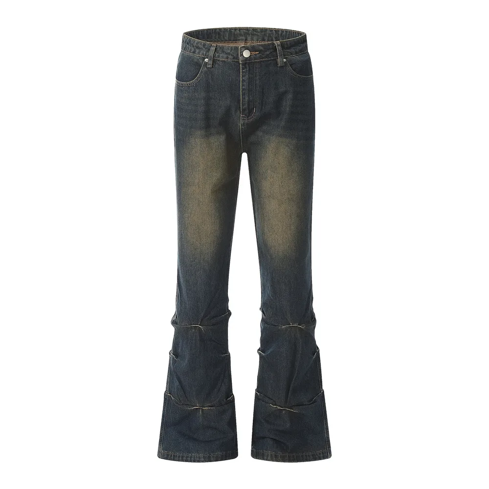 Vintage Crumpled Slim Fit Skinny Jeans For Women Blue - Shop at LoveMi