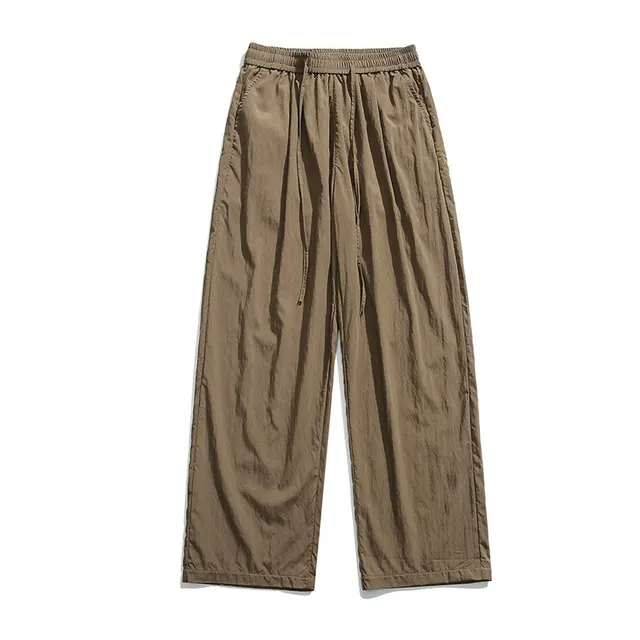 Thin Casual Straight Pants Men And Women Brown - Shop at LoveMi