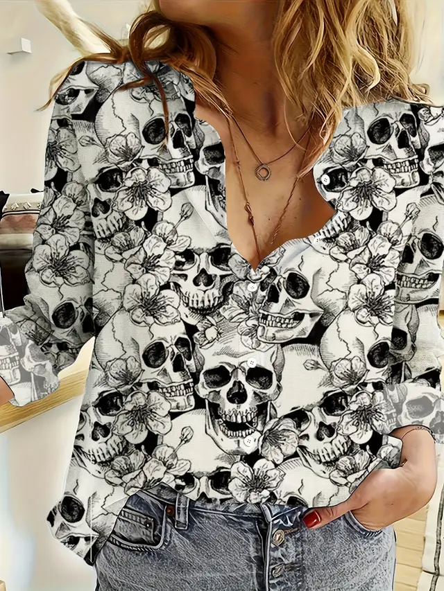 Love Sweet Fresh Casual And Comfortable 3D Digital Printing Loose Oversized Shirt Female Zhcscx15386 - Shop at LoveMi