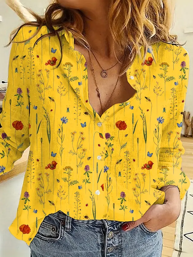 Love Sweet Fresh Casual And Comfortable 3D Digital Printing Loose Oversized Shirt Female Zhcscx15389 - Shop at LoveMi