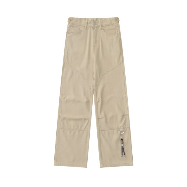 Narrow Design For Men And Women Straight Cargo Pants Apricot - Shop at LoveMi