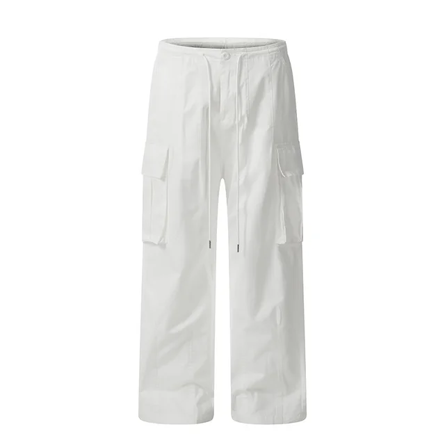 Waste Soil Style Maillard Overalls Fashion Brand Wide leg Overalls White - Shop at LoveMi