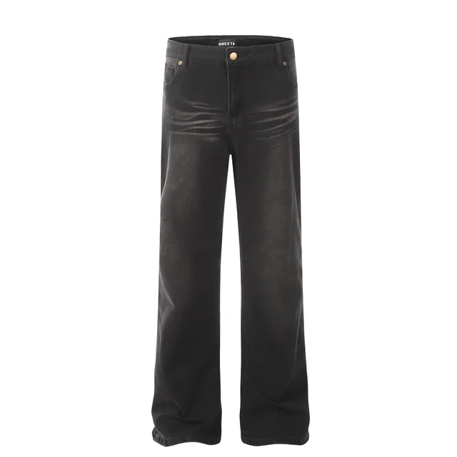 American Washed Black Jeans With Whiskers Black - Shop at LoveMi