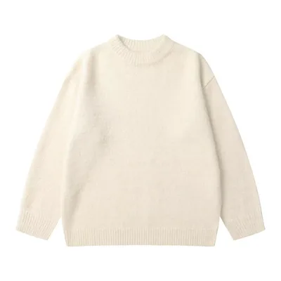 Women's Sweater Idle Style Loose Fall And Winter Outer Wear White - Shop at LoveMi