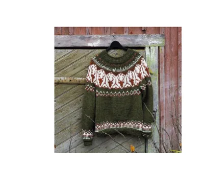 Thick Needle Fabric Printed Women's Round Neck Sweater Xq866Gn 5Xl - Shop at LoveMi