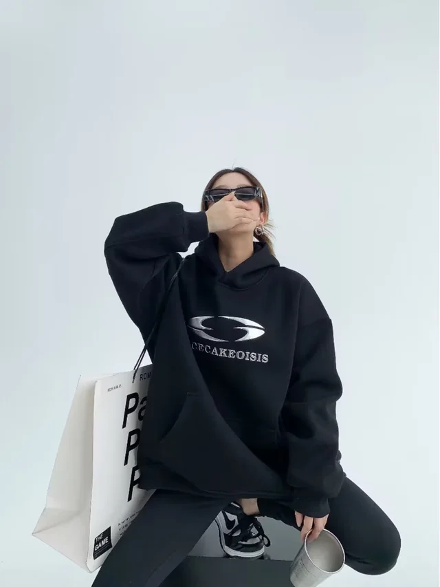 Spring And Autumn New Hoodie Loose Leisure All matching Black - Shop at LoveMi