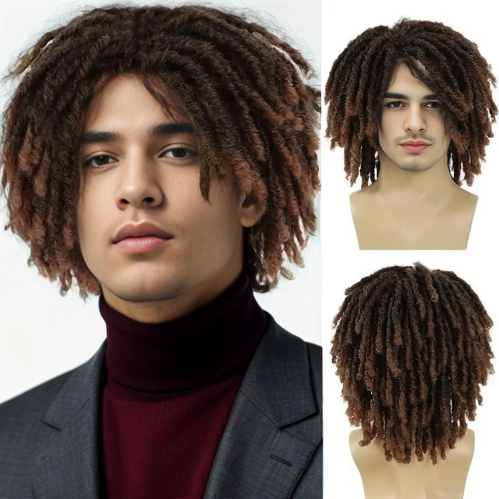 Men's African Dreadlocks Chemical Fiber Full head Wig T1B 30 Color - Shop at LoveMi