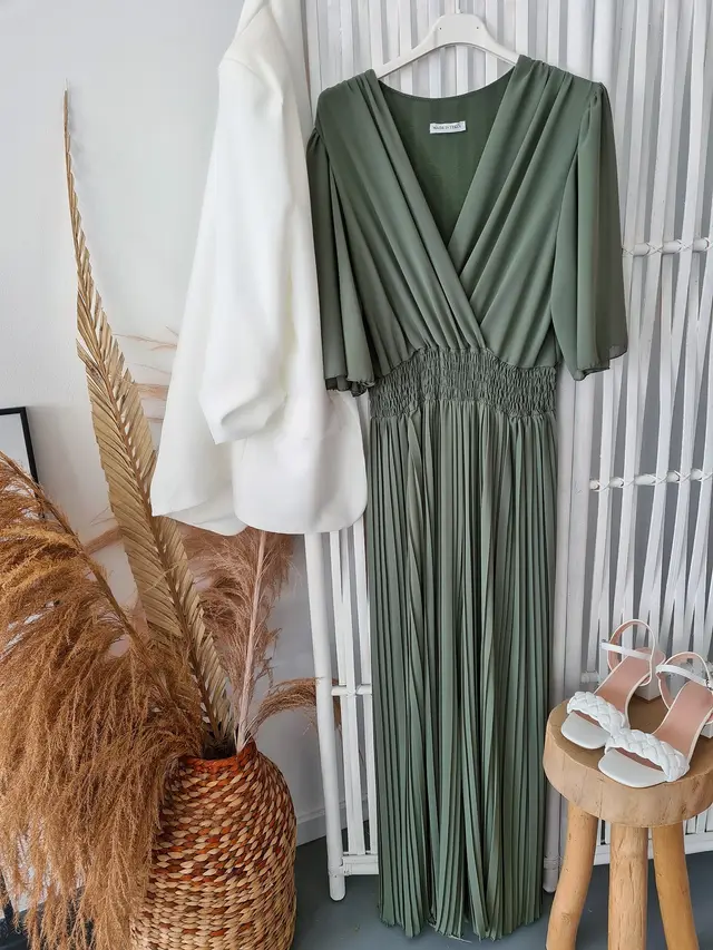 Wide Leg Pants V neck Fitted Waist Jumpsuit Women's Wear Independent Station Summer Hot Green - Shop at LoveMi