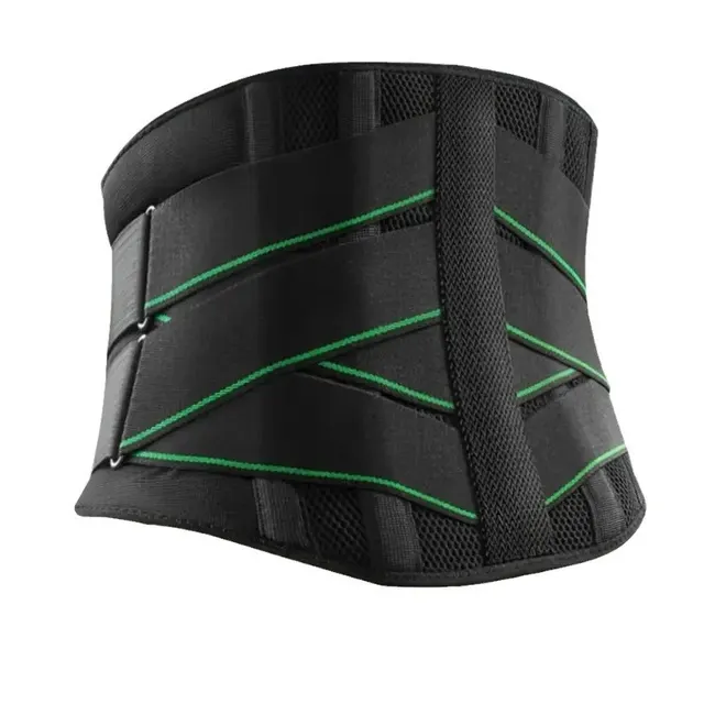 Waist Supporter Breathable Elastic Belt Cartilage Support Waist Support Slipped Discs Waistband Black And Green - Shop at LoveMi
