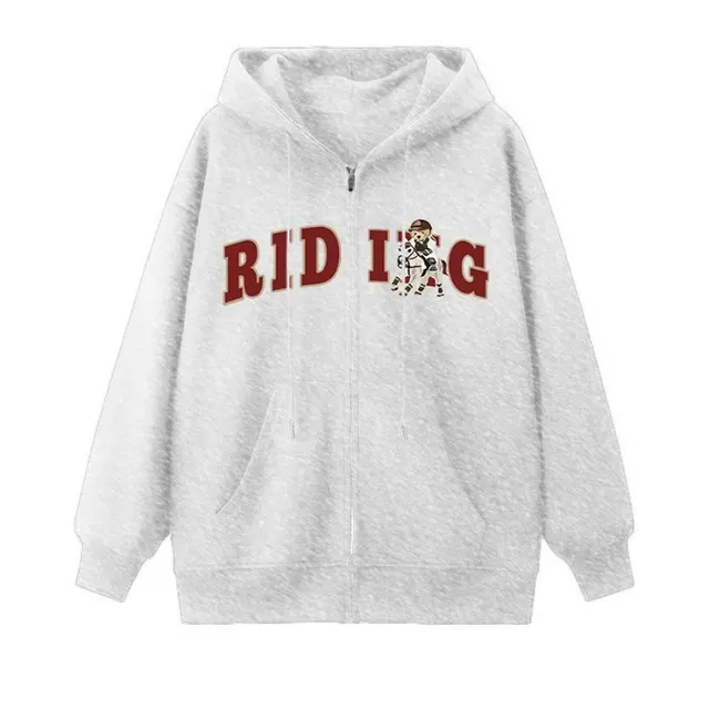 Lazy Cardigan Autumn And Winter Fleece Sweater Solid Color Trendy Loose All match Greige Thin - Shop at LoveMi