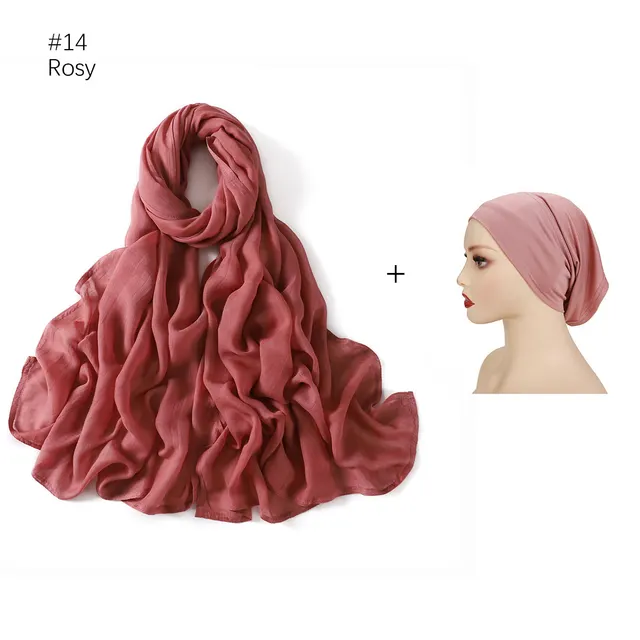Large Size Scarf Bottoming Hood Same Color Wide Edge Smoke Pipe Cap Combination Set 14 Leather Red - Shop at LoveMi