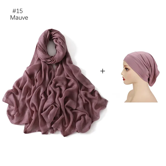Large Size Scarf Bottoming Hood Same Color Wide Edge Smoke Pipe Cap Combination Set 15 Leather Purple - Shop at LoveMi