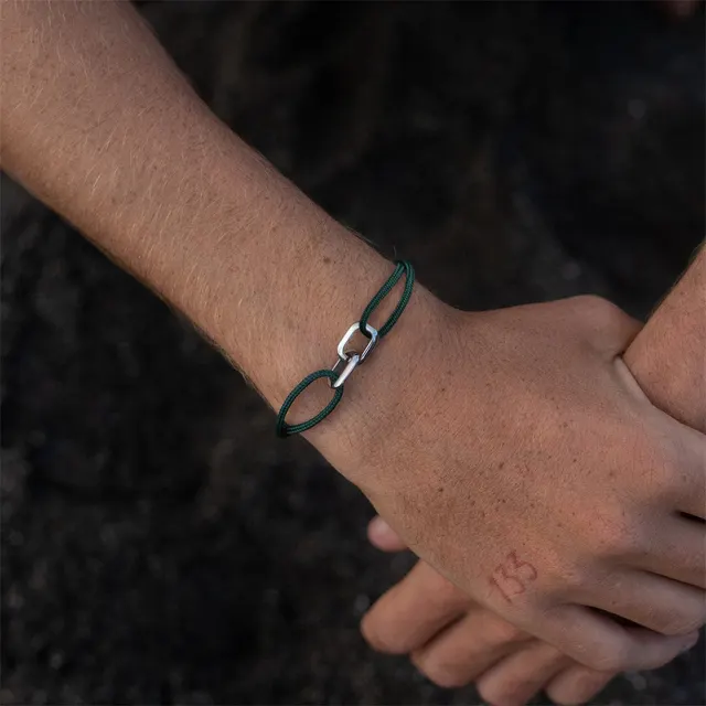 Personalized Double Ring Ins Design Bracelet Minimalist Bracelet Sl0212 As Main Image - Shop at LoveMi