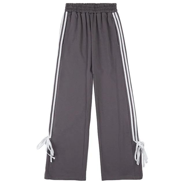 Fashion Wide leg Casual Pants For Women Gray - Shop at LoveMi