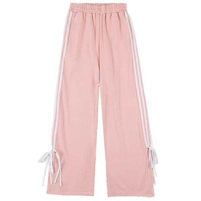 Fashion Wide leg Casual Pants For Women Pink - Shop at LoveMi