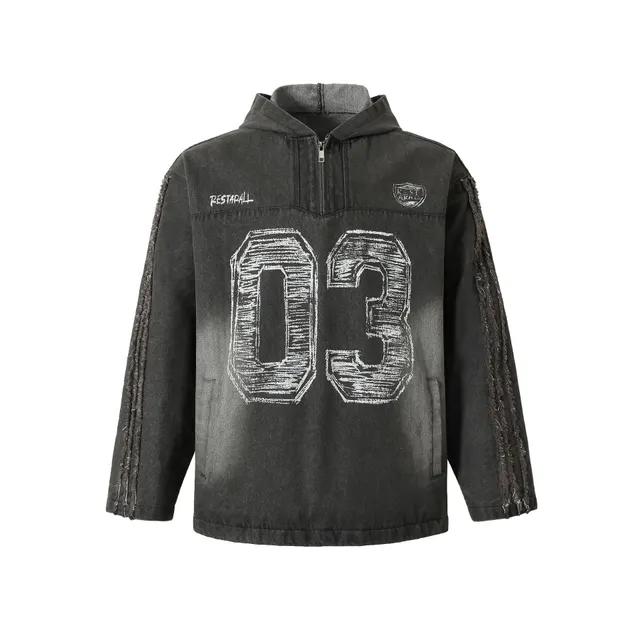 American Street Fashion Art Of Destruction Hoodie Coat Black - Shop at LoveMi