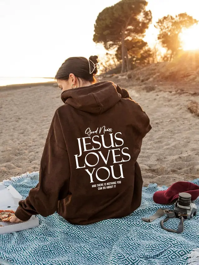 Brushed Hoody Kangaroo Pocket Hoodie Dear Person Behind Me Brown - Shop at LoveMi