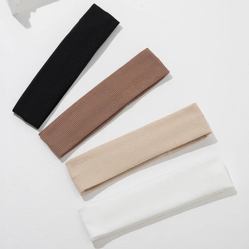 Exercise Hair Band Yoga Workout Sweat Stretch Hair Band Simple Versatile Casual Headband - 4Pcs