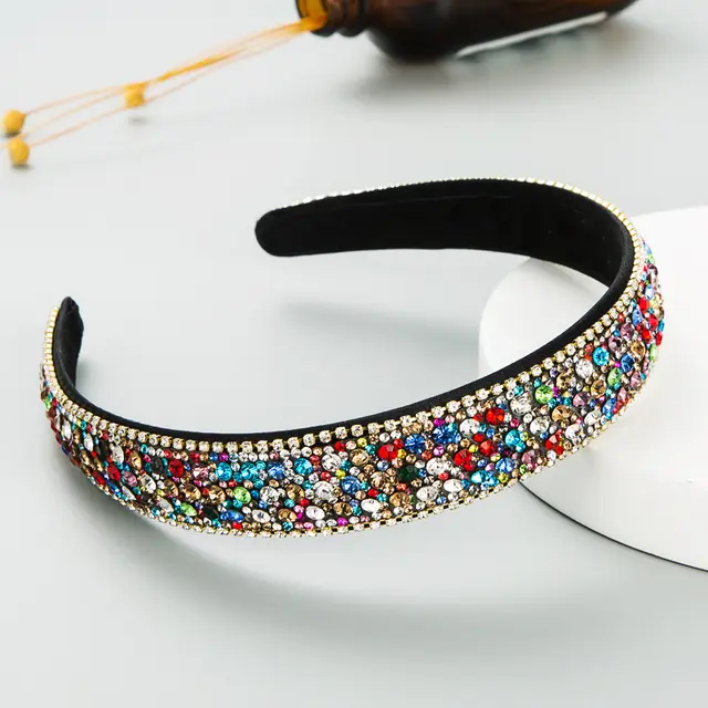 Trendy Colorful Diamond Non slip Headband Women's Simple Color - Shop at LoveMi
