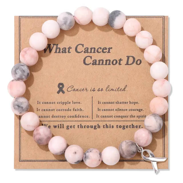 Natural Stone Beads Bracelet European And American Beaded Matte Powder Zebra - Shop at LoveMi