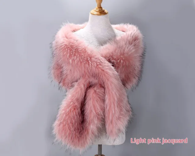 Bridal Evening Dress Thickened Talma Cape Scarf For Women Light Pink Jacquard - Shop at LoveMi