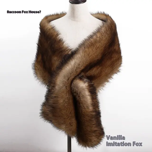 Bridal Evening Dress Thickened Talma Cape Scarf For Women Vanilla Color - Shop at LoveMi