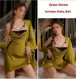 Ruo Deep V-neck Low Cut Pure Desire Hollow Backless Satin Sling Female Outerwear Gown Suit - One Size Fits All - View 1