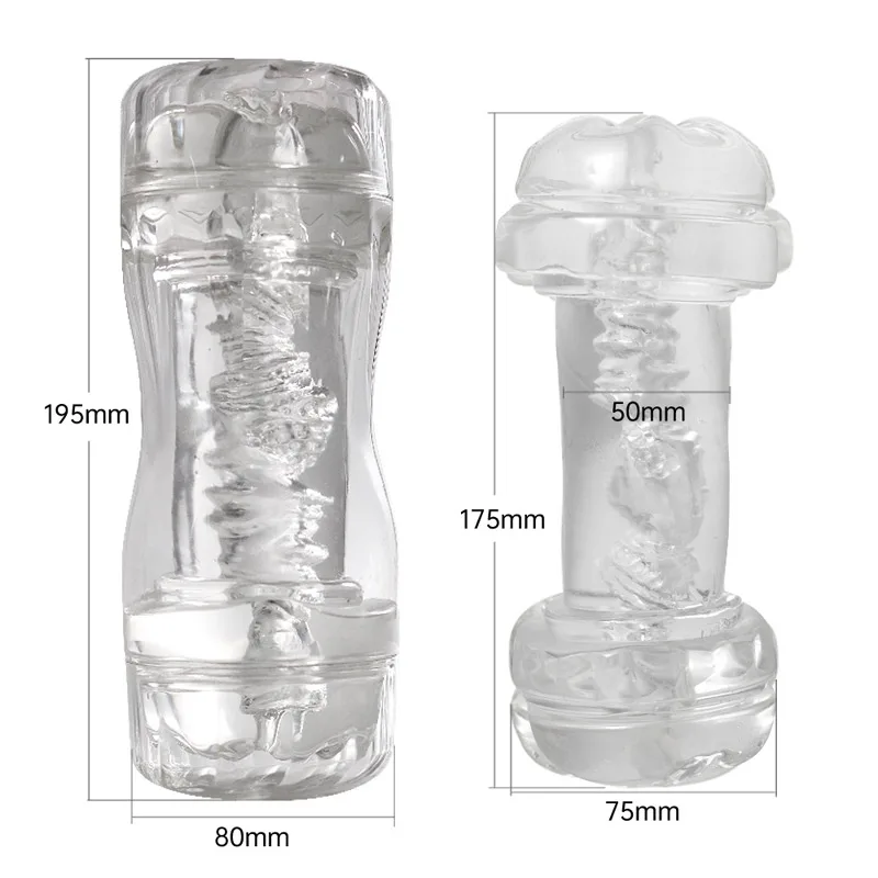 Double Headed Transparent Sucking Juice Trainer - Transparent Double Headed Cup