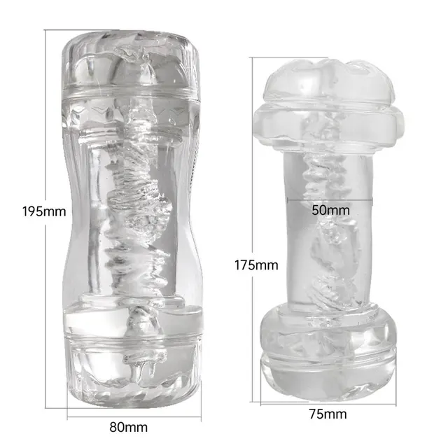 Double Headed Transparent Sucking Juice Trainer Transparent Double Headed Cup - Shop at LoveMi