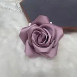 Side Clip Three-dimensional Silk Rose Clip - Violet